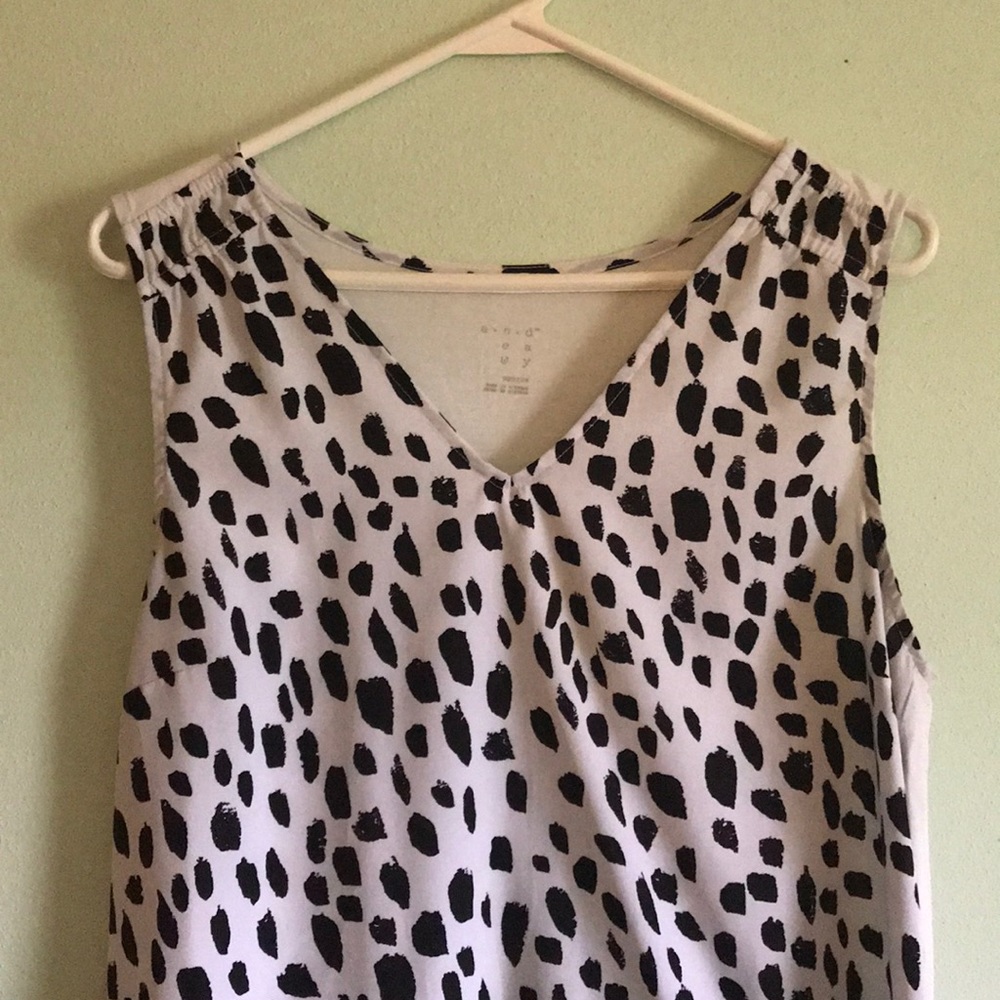 A New Day Black and White Top